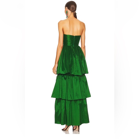 Lovers and Friends Michie Maxie Emerald Green Dress Gown XS - Picture 3 of 7